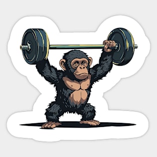 monkey at gym Sticker